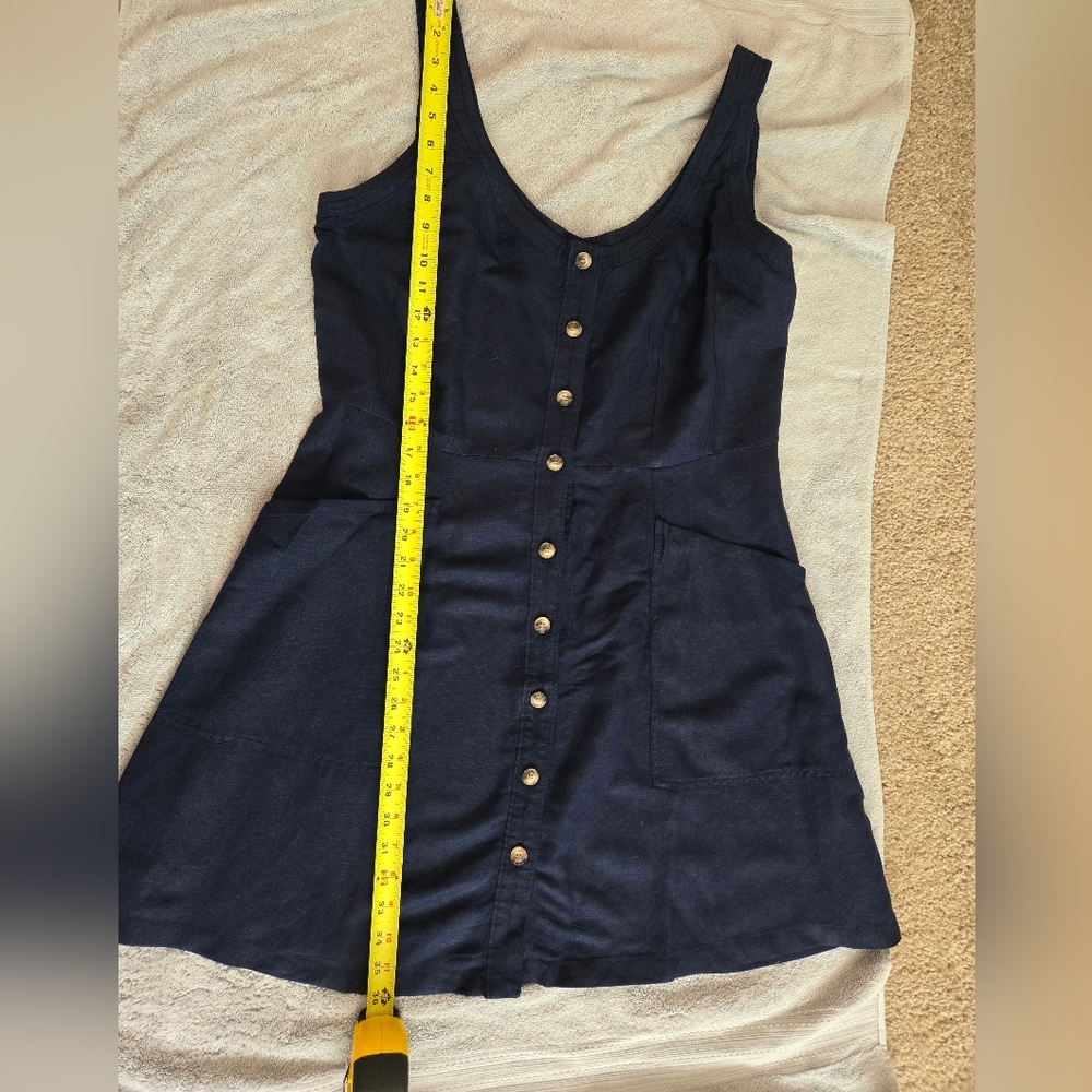 Navy Button-Down Sleeveless Top - image 1